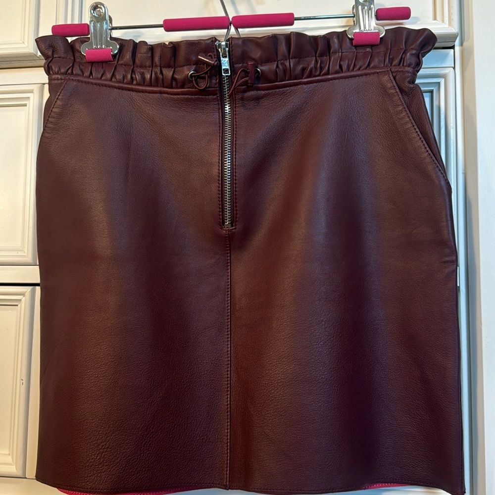 - Authentic Maje real leather skirt